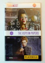 Aspern Papers Dallas Opera April 2013 Winspear Opera House Playbill - £5.93 GBP