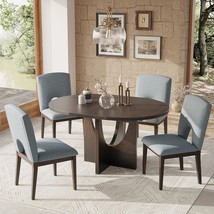 Modern Elegance 5-Piece Extendable Round Dining Table Set With 16.2Inch ... - £919.87 GBP