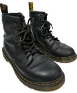 Dr. Martens Junior 1460 Softy T Leather Lace Up Black Ankle Boots Kids Sz 2 - $37.00