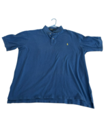 Vtg Ralph Lauren Polo Shirt Men 2XLT Tall Royal Blue w/Yellow Pony Short... - $610.54 MXN
