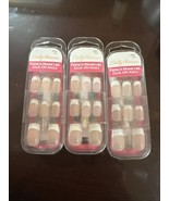 3X Sally Hansen Pink French Manicure Glue-on Nails 38605 - $56.13 CAD