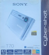 Sony Cybershot DSC-T70 8.1MP Digital Camera 3X Optical Zoom Open Box Never Used - £292.58 GBP