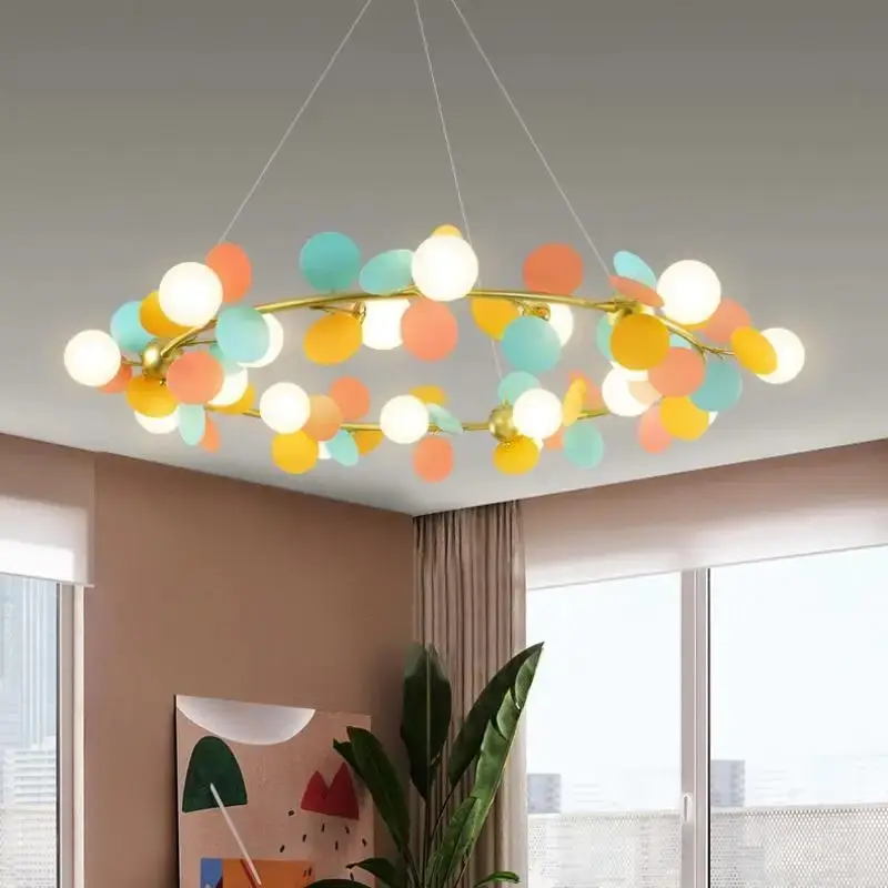 Er grape design glass pendant light indoor led nordic light for living room dining hall thumb200