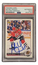Michel Goulet Firmado 1992 Upper Deck #113 Chicago Blackhawks Hockey Card PSA / - £30.16 GBP