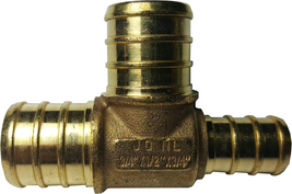 5 Pieces Xfitting 3/4&quot; X 1/2&quot; X 3/4&quot; Pex Reducing Tee Brass Crimp Fittings - Bra - £14.21 GBP