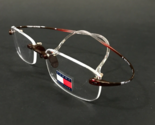 Vintage Tommy Hilfiger Glasses Frame TH310 020 Clear Red Folding 53-17-1... - $74.82