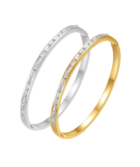 CZ Lux Bangle Stainless Steel - $30.00