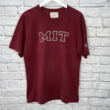 Vintage Champion Fieldhouse MIT T-Shirt Mens Size L Maroon Red Ivy league  - $39.55