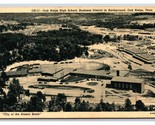 Aerial View High School Business District Oak Ridge TN Linen Postcard V9 - £4.63 GBP