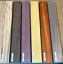 WALNUT, PADAUK, YELLOWHEART, PURPLEHEART, WENGE, ZEBRAWOOD 16&quot; X 2&quot; X 3/4&quot; - $44.50