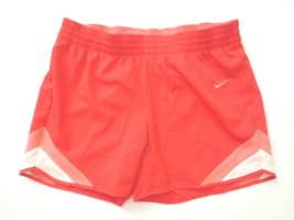 Nike Women Dri Fit Red Coral Sunburst Running Shorts - 453257 - Size S - £10.69 GBP