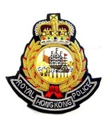 HONG KONG POLICE OFFICER HAT CAP BADGE NEW HAND EMBROIDERED CP MADE FREE... - $403.57 MXN