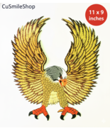 Eagle Back Patch Large 11 x 9 Inch Freedom Biker Embroidered Iron On Jac... - €44,78 EUR
