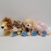 Webkinz Lot Of 4 Plush Lion, Leopard, Pig,  Golden Retriever Dog - New Codes! - £27.76 GBP