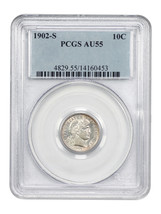 1902-S 10C PCGS AU55 - £283.92 GBP