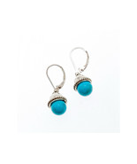 925 STERLING SILVER TURQUOISE EARRINGS - $35.88