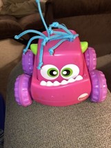 Fisher-Price Press &#39;n Go Monster Truck, Pink, Push and Go Action- Very Nice - £5.21 GBP
