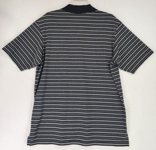 Adidas Shirt Mens Medium Black Gray Striped Athletic Dadcore Classic Gol... - £19.03 GBP