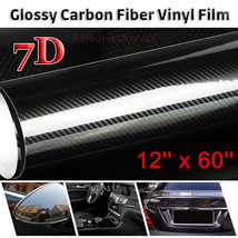 Auto Accessories 7D Glossy Carbon Fiber Car Vinyl Film Interior Exterior Wrap US - £11.71 GBP