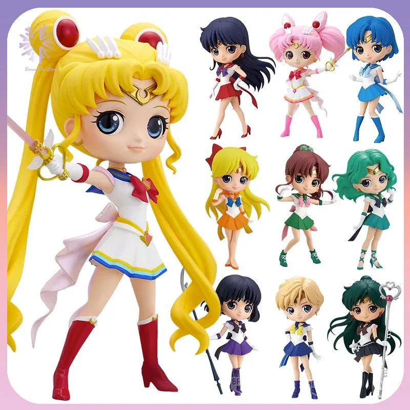 Bandai Qposket Sailor Moon Anime Figures Sailor Moon Action Figure Wedding Dress - £30.63 GBP+