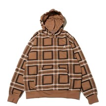 NWT men small Jordan Hoodie ARCHAEO brown/sail Plaid Pullover Jumpman FV... - $86.19 CAD