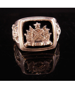 Large sterling School class Ring - Pride of the south - Size 11 1/2 Silv... - $155.00