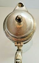 LEAD CRYSTAL PITCHER WITH SILVER PLATE LID AND HANDLE VINTAGE  image 4