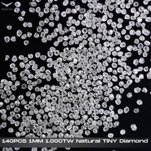 Natural Rough Raw Diamond 140 Pcs 1.00 Carat White Uncut Tiny Loose Diamonds - £44.05 GBP