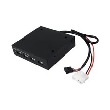 LogiLink Front Panel USB 2.0 4 Port Hub - Black/Silver  - $27.00
