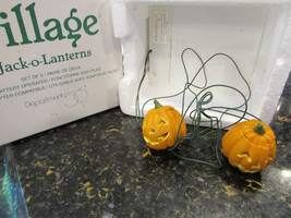 DEPT 56 JACK O LANTERNS SET OF TWO PUMPKIIN LIGHT UPS BATTERY OPER L126 - $168.34 MXN