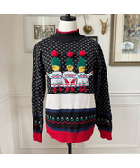 Vintage 90s Jordache Novelty Sweater Applique Embroidered Mock Neck Swea... - $597.08 MXN