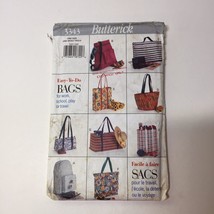 Butterick 3343 Fashion Bags Backpack Tote Briefcase - $12.86