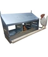 3 HOLE HEAVY DUTY 23ga GALVANIZED CHICKEN NESTING LAYING ROOST BOX 0300108 - $90.95