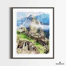 Premium Art Print Machu Picchu in Watercolors, by Dreamframer Art - £29.73 GBP+