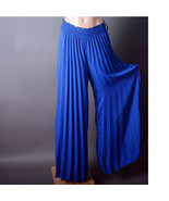 Solid Women&#39;s Trousers Palazzo Stretchy Loose Wide Leg Maxi Long Pants S... - $19.99