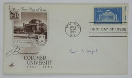 Paul S Wingert Signed 1954 First Day Cover FDC Bicentennial Columbia University - £71.21 GBP