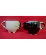  Pair Coffee cups  elephant style two toned  - $22.76