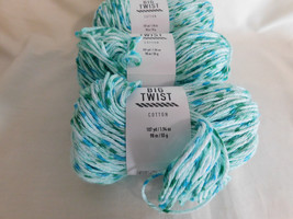 Big Twist Cotton Aquamarine Speckle lot of 3 dye Lot CNE1268 - $15.99