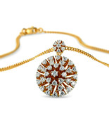 0.80ct Natural J-K Diamond 14k Yellow Gold Wedding Pendant AJ03090110 - £1,213.01 GBP