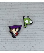 2 Pieces Invader Zim Enamel Pin 1.1 Inch Gaz And Gir. Backpack Pin. - £11.06 GBP
