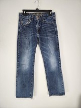 American Eagle Jeans Mens Size 28x30 Blue &quot;Original Straight&quot; Light stains - £14.23 GBP