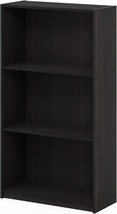 Furinno Basic 3-Tier Bookcase/Bookshelf/Storage Shelves, Dark Espresso 9.25D X - $50.94