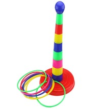 18&quot; Colorful Plastic Sport Ring Toss Game Set For Kids - £15.68 GBP
