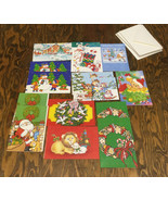 Vintage Christmas card lot bright color mixed lot holiday greeting cards  - €17,09 EUR