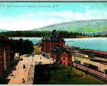 CPR Depot Coal Harbor Vancouver British Columbia Canada UNP DB Postcard J11 - £7.99 GBP
