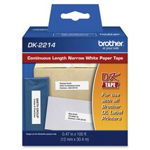 Brother, DK2214, Label Tape Cartridge, 100ftx0.47in - $20.35 Brother, DK2214, Label Tape Cartridge, 100ftx0.47in - $20.35