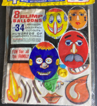 Crazy Face Halloween Balloon Sets Tiki Funny Joke by GAY GEM 1970s Vinta... - $24.74