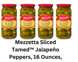 Mezzetta Sliced Tamed™ Jalapeño Peppers, 16 Ounces, Case of 4 - £16.52 GBP