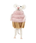 Primitives by Kathy Cupcake Mouse Critter Felt Figurine Free Standing 3.... - €12,48 EUR