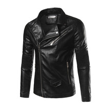 Men&#39;s Genuine Lambskin Real Leather Motorcycle Jacket Slim fit Biker Jac... - £54.50 GBP+